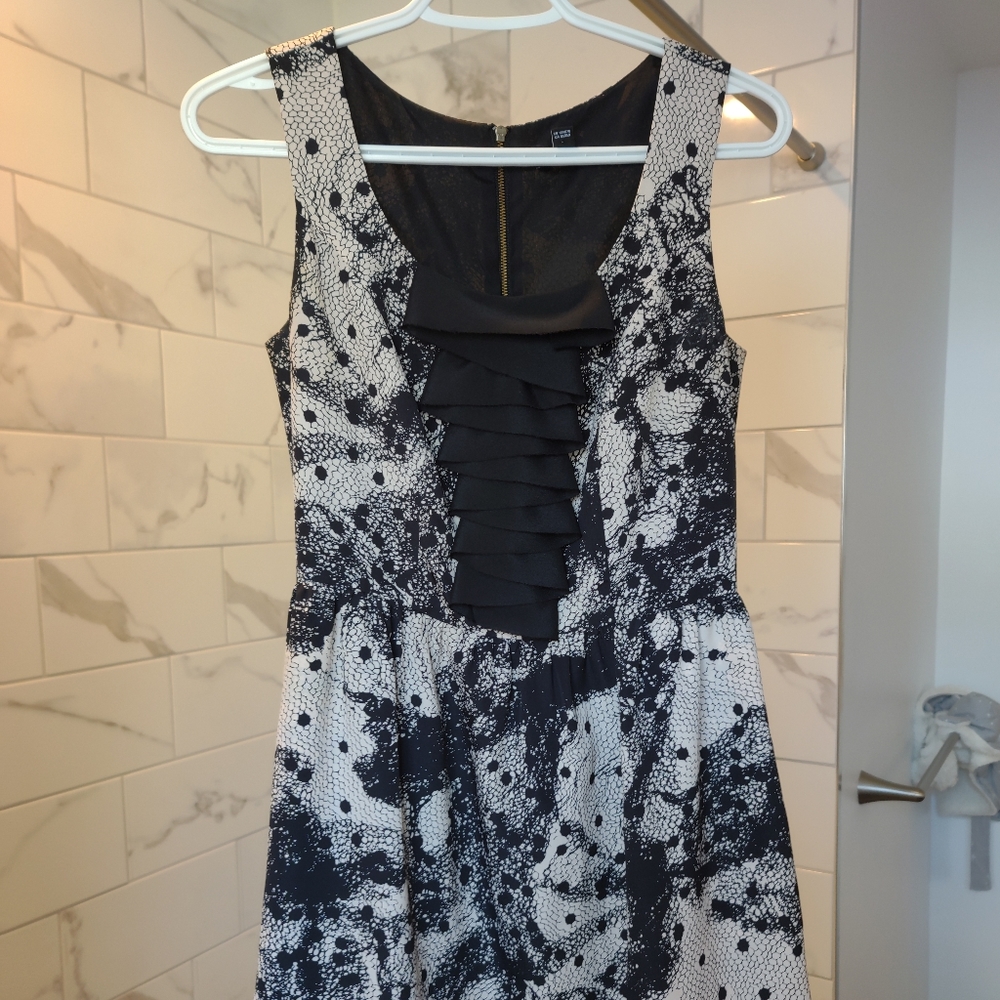 Black and Cream short party dress